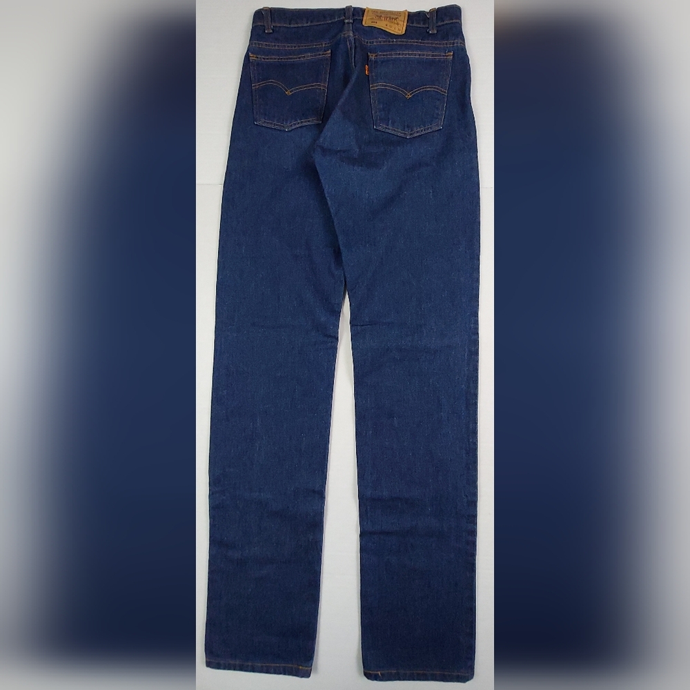 VTG 90s Levis 505 Jeans Mens Size 32x36 Dark Blue Denim Orange Tab Made In USA